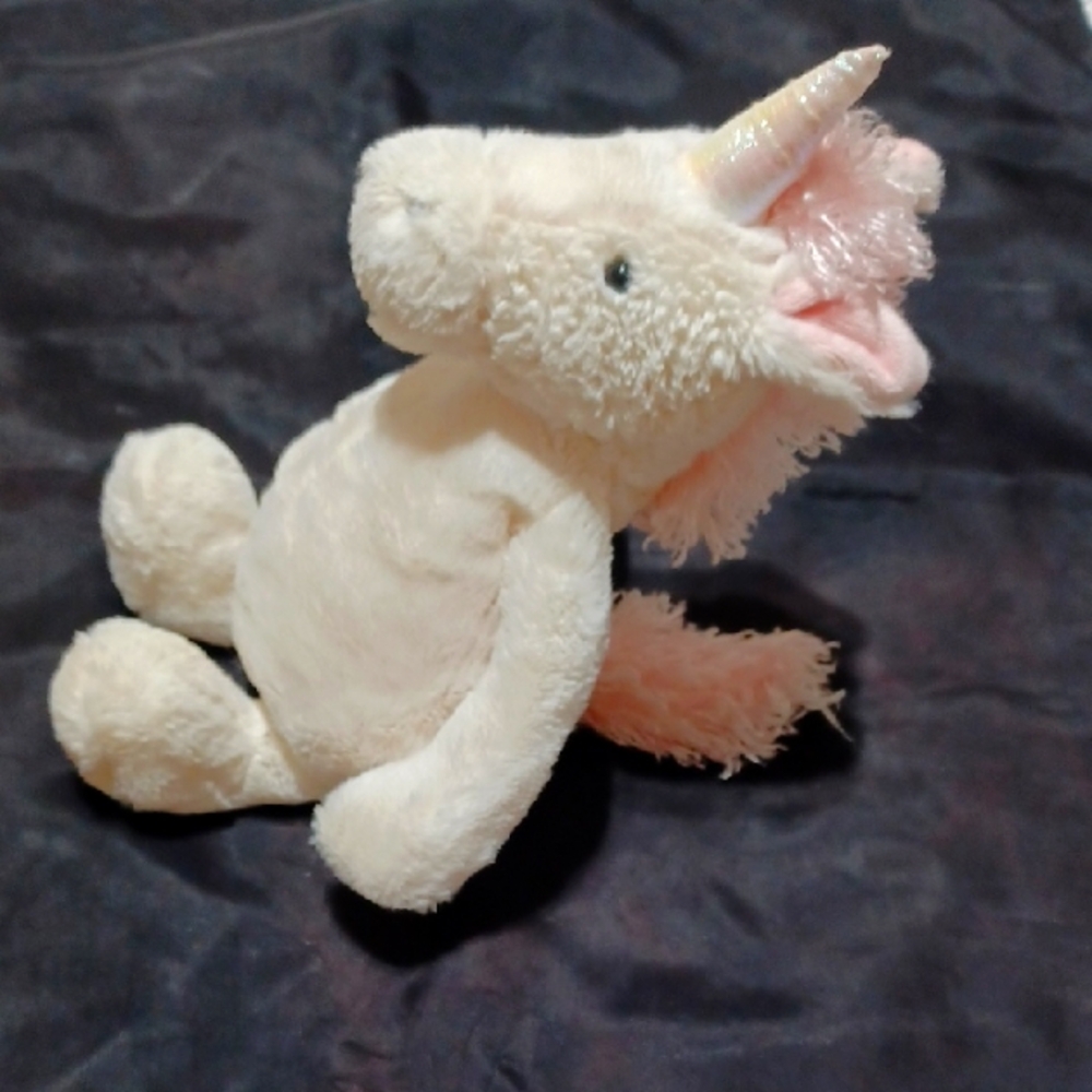 Jellycat London White and Pink Plush Toy "Bashful Unicorn"